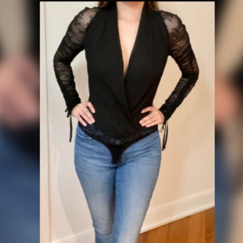 Marciano Black Lace Bodysuit